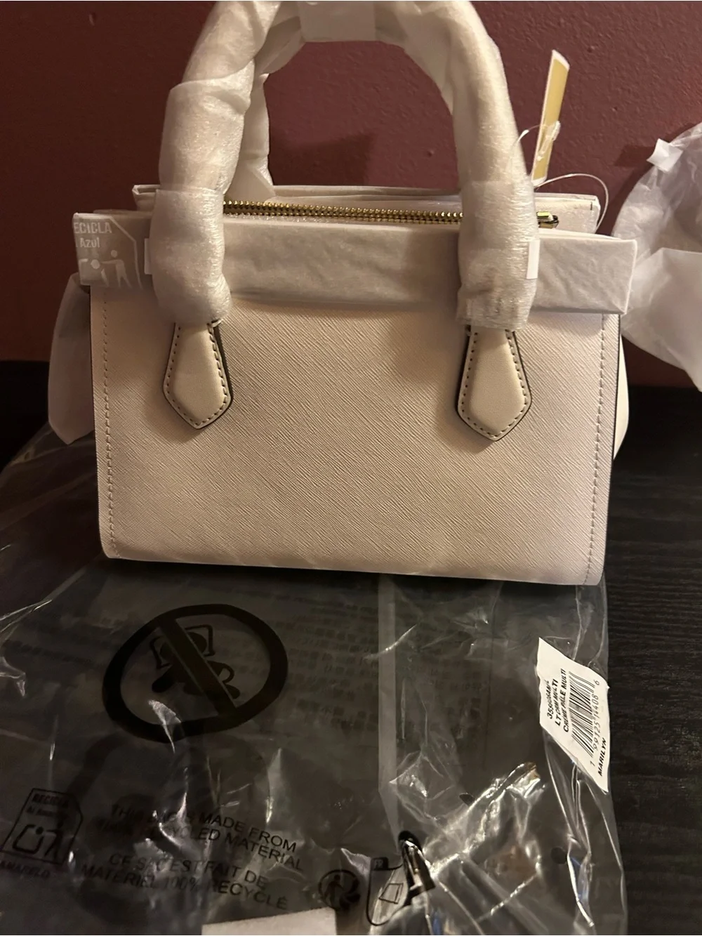 Michael Kors Cream Satchel with Pink Floral Print